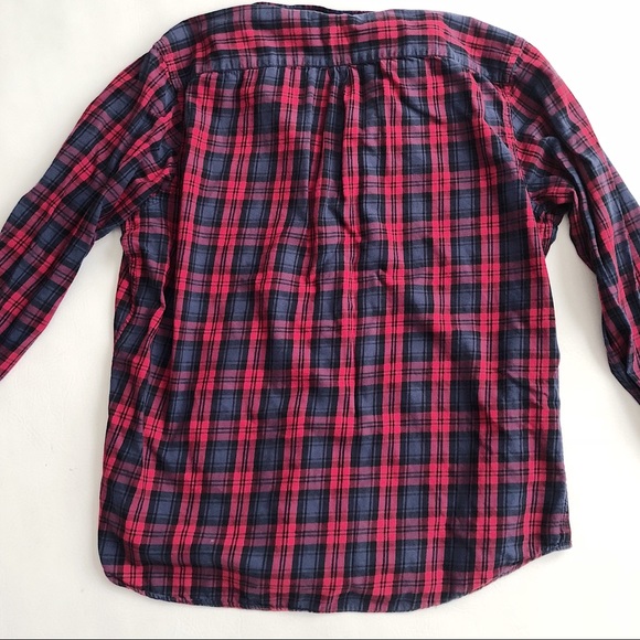 Old Navy Plaid Button Down Top - Picture 3 of 4